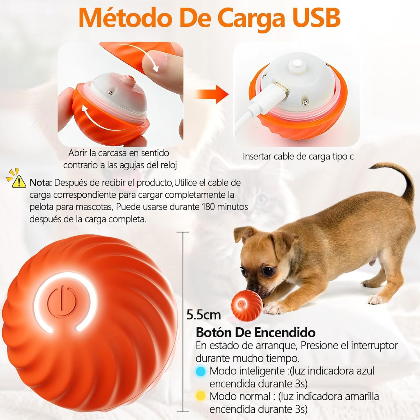 PELOTA SALTARINA PARA MASCOTAS