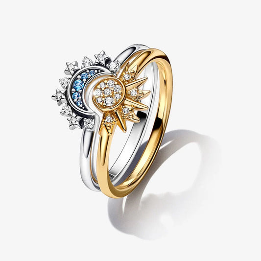 ANILLOS SOL Y LUNA ECLIPSE PAREJA