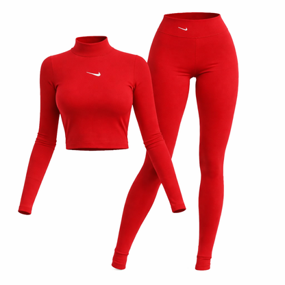CONJUNTO BUZO Y LEGGINS ROJO TALLA L