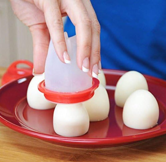 SET DE SEIS RECIPIENTES PARA HERVIR HUEVOS SIN CASCARA
