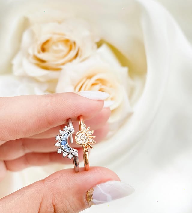 ANILLOS SOL Y LUNA ECLIPSE PAREJA