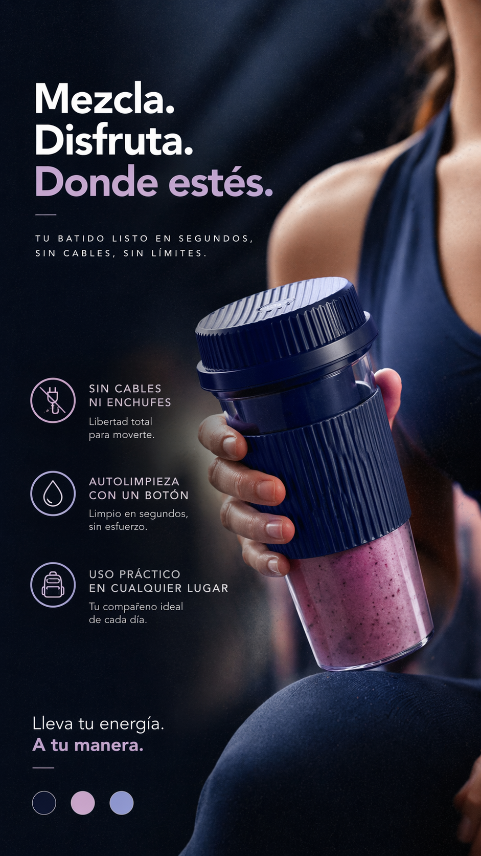 LICUADORA PORTÁTIL Y RECARGABLE